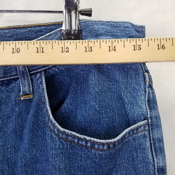 G. Label Goop Jeans Women's 29 Blue Hi-Rise Wide Leg Med Wash Denim USA - Picture 13 of 16